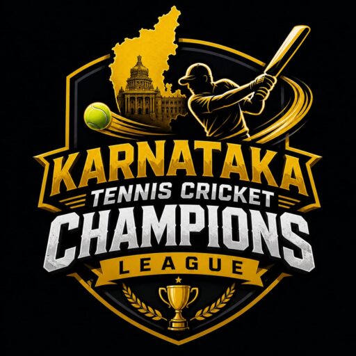 Karnataka Tennis Cricket Logo